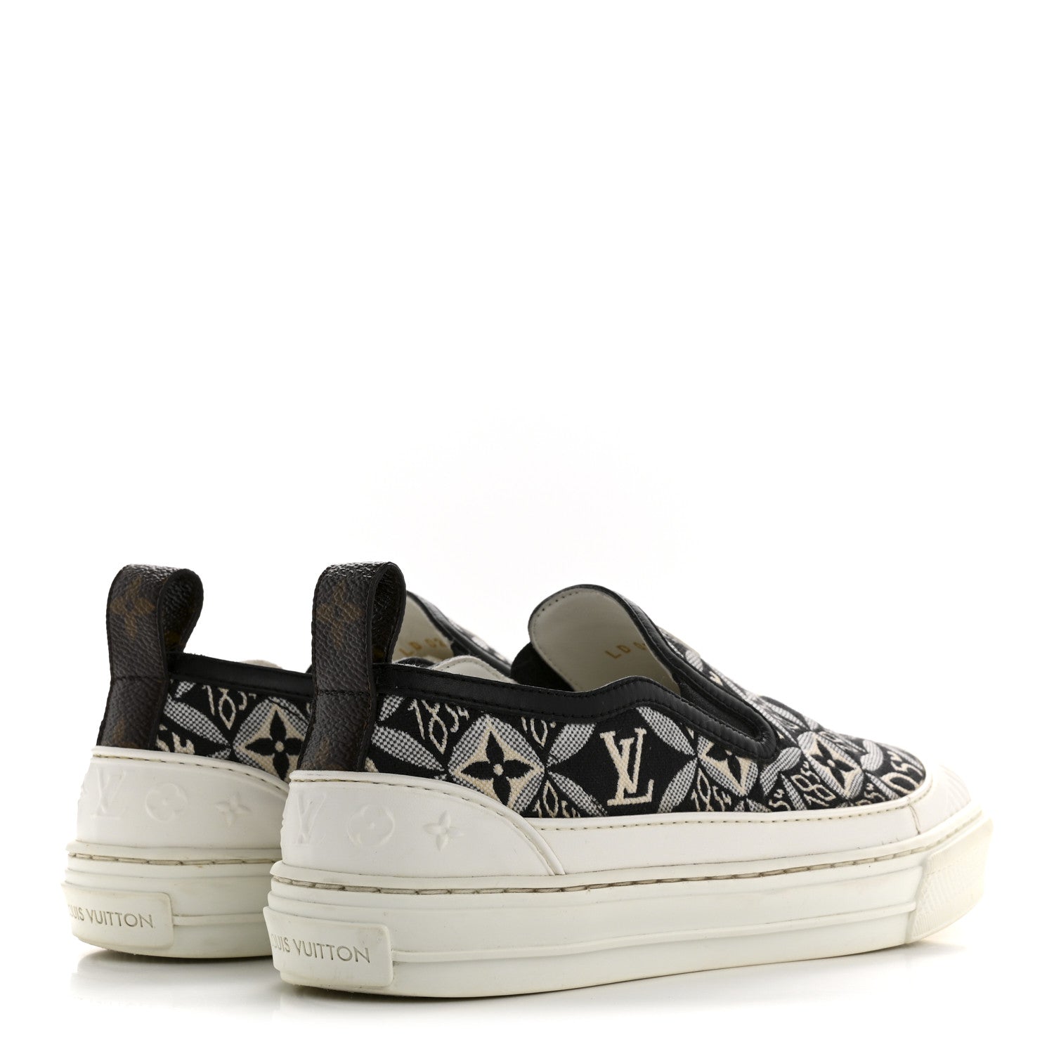 Louis Vuitton Jacquard Since 1854 Playtime Slip On Sneakers 37 Black 5 of 11