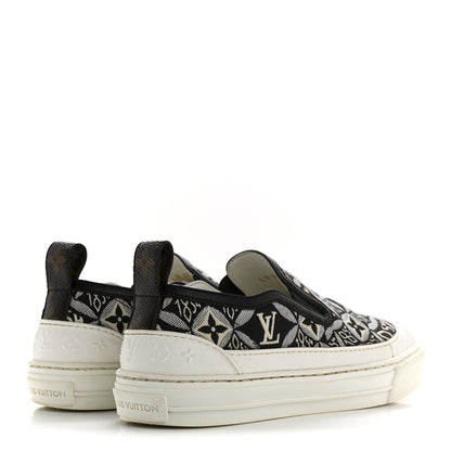 Louis Vuitton Jacquard Since 1854 Playtime Slip On Sneakers 37 Black 5 of 11