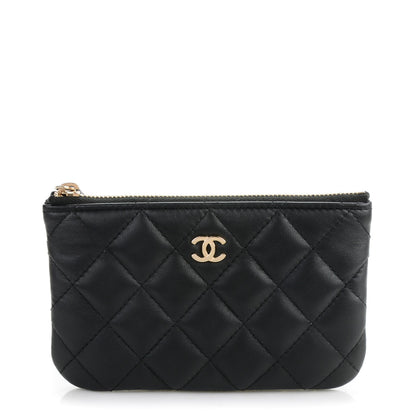 Chanel Lambskin Quilted Coin Purse Black 1 of 7