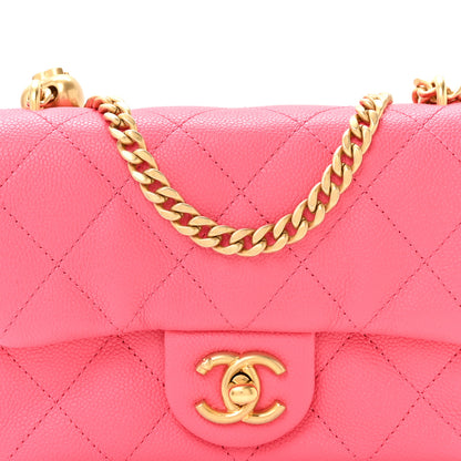 Chanel Caviar Quilted Mini Rectangular Sweetheart Flap Fuchsia 8 of 11