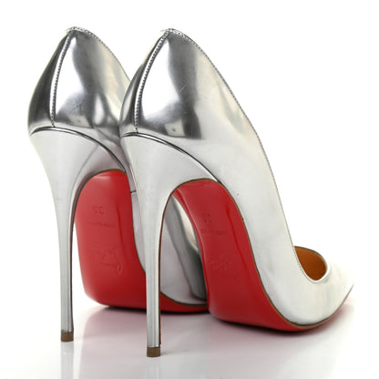 Christian Louboutin Metallic Calfskin So Kate 120 Pumps 35 Silver 4 of 10