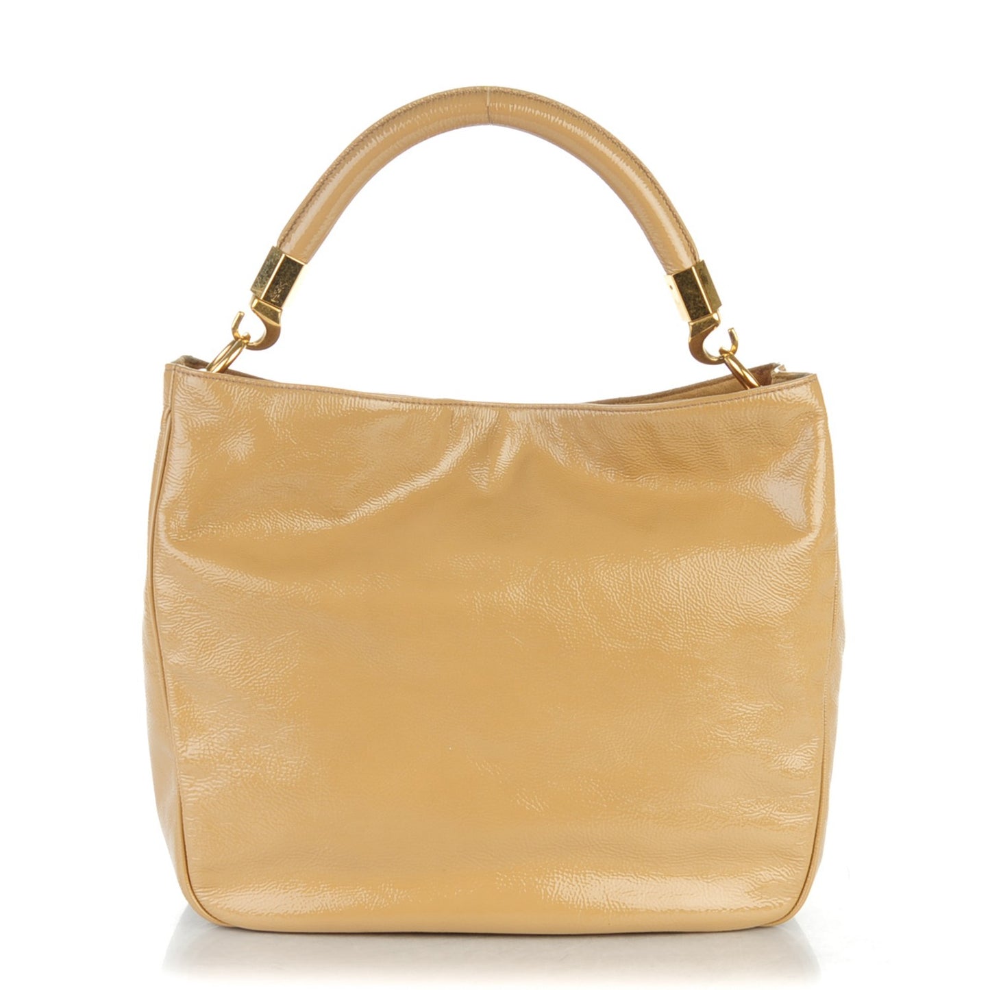 Textured Patent Small Roady Hobo Nude