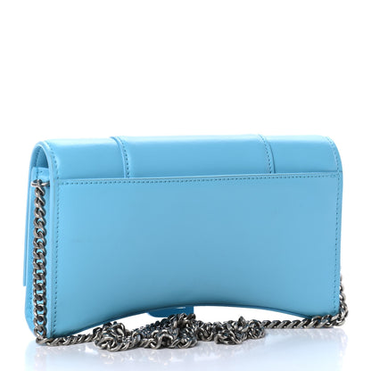 Balenciaga Shiny Box Calfskin Tonal B Hourglass Chain Bag Azur 2 of 4