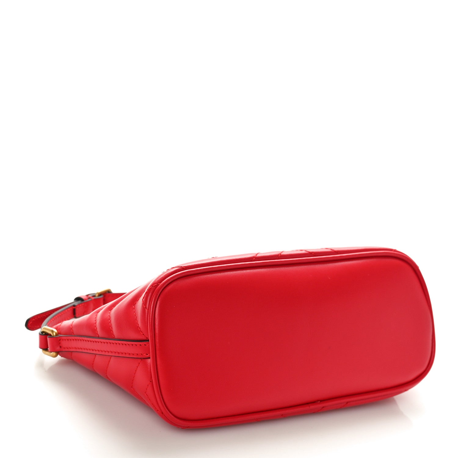 Gucci Calfskin Matelasse Chevron GG Marmont Sling Shoulder Bag Rosso 4 of 10