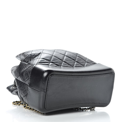Chanel Aged Calfskin Quilted Gabrielle Backpack Black 4 of 13