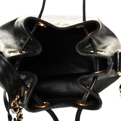Chanel Caviar CC Drawstring Shoulder Bag Black 5 of 8