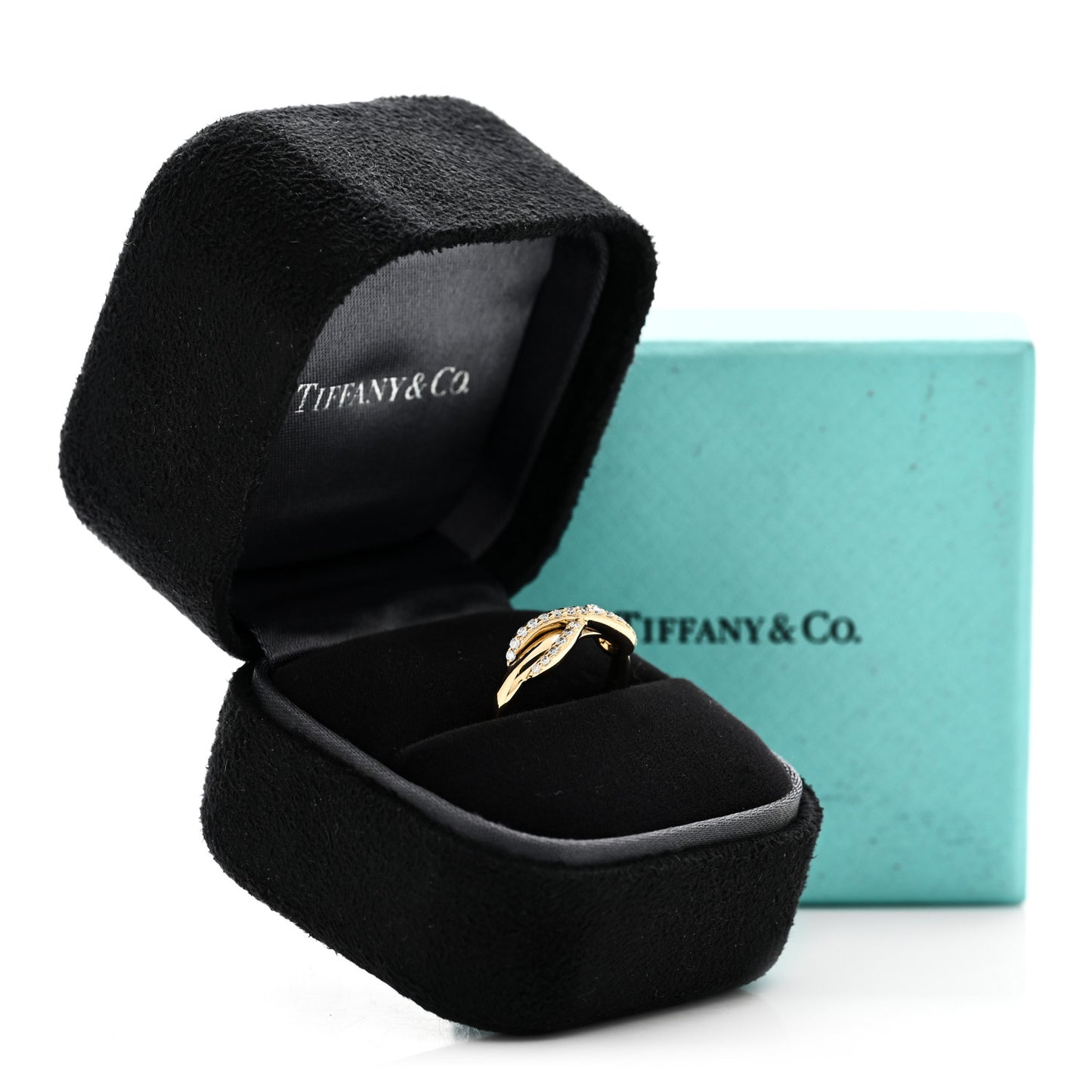 18K Yellow Gold Diamond Infinity Ring 49 5