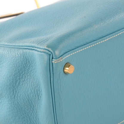 Hermes Taurillon Clemence Kelly Retourne 32 Blue Jean 10 of 20