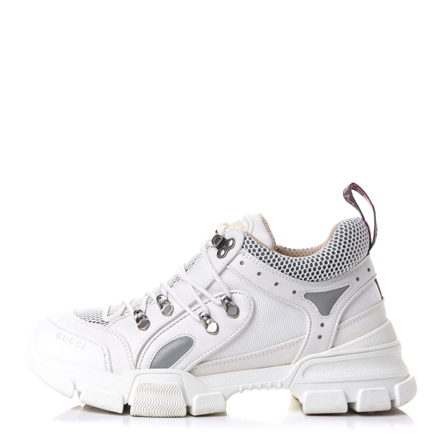 X SEGA Mesh Calfskin Suede Womens Flashtrek Sneakers 39.5 Great White
