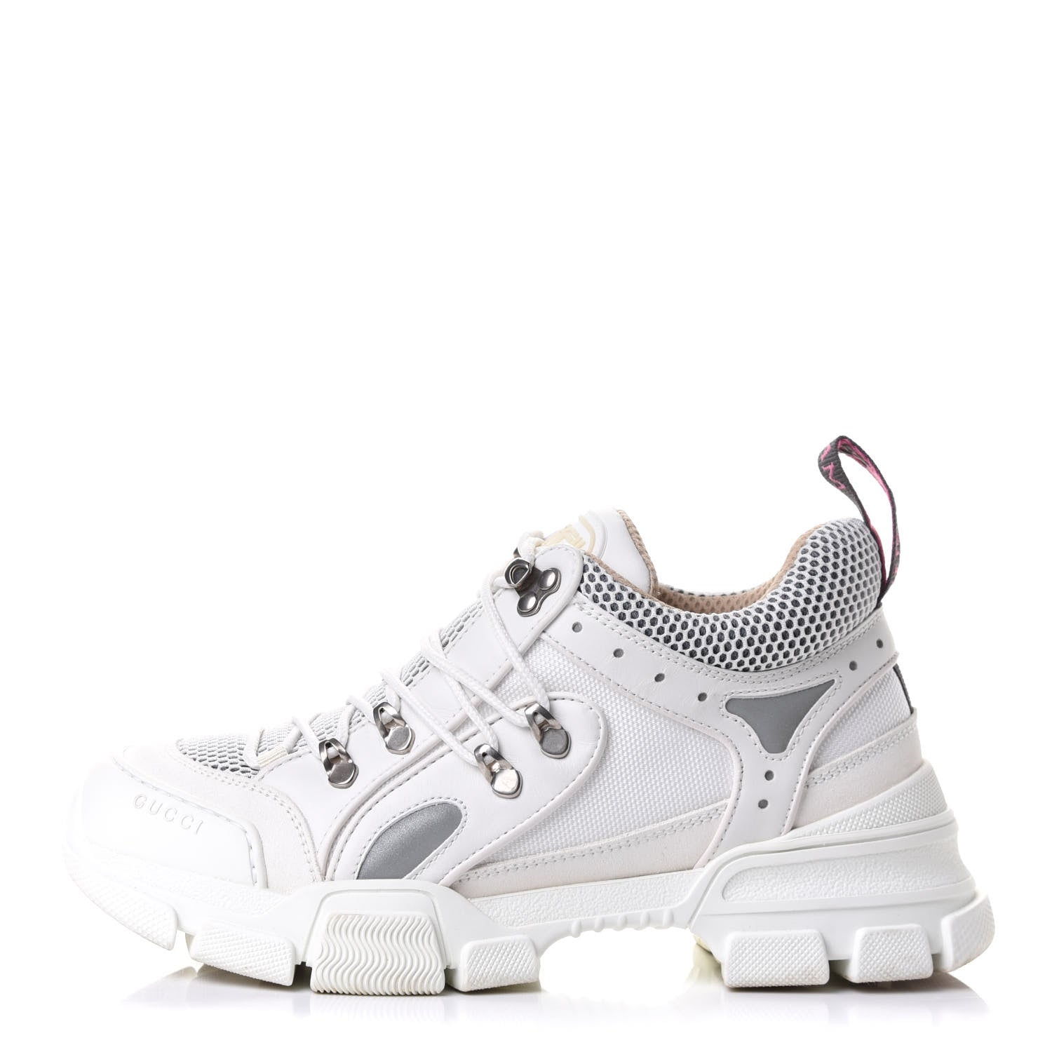 Gucci X SEGA Mesh Calfskin Suede Womens Flashtrek Sneakers 39.5 Great White 1 of 10