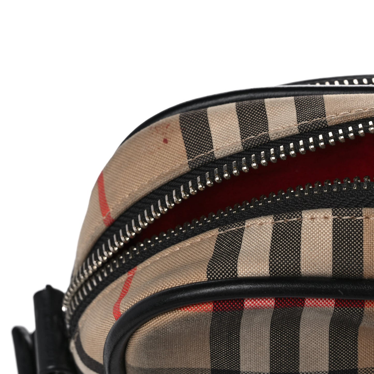 Canvas Calfskin Vintage Check Freddie Crossbody Bag Archive Beige