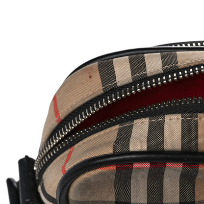 Burberry Canvas Calfskin Vintage Check Freddie Crossbody Bag Archive Beige 13 of 19