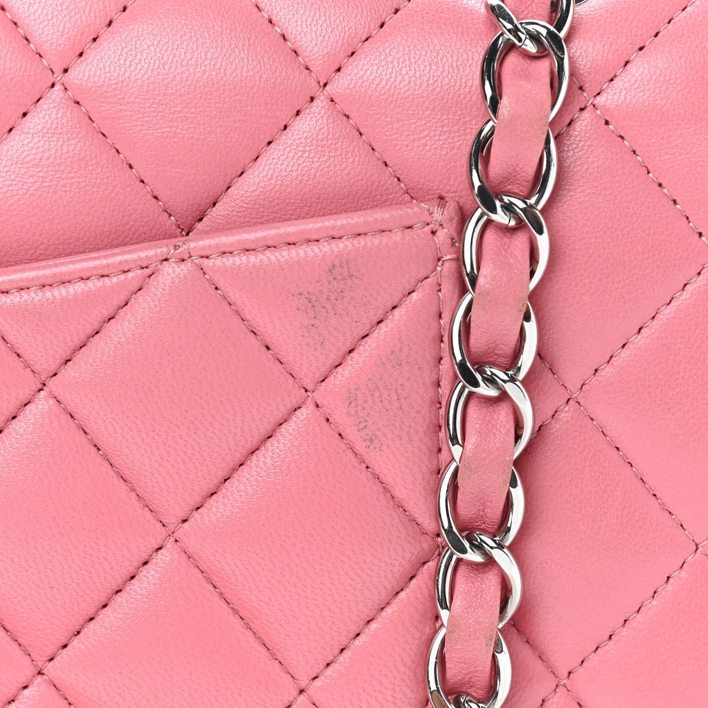 Lambskin Quilted Medium Double Flap Pink