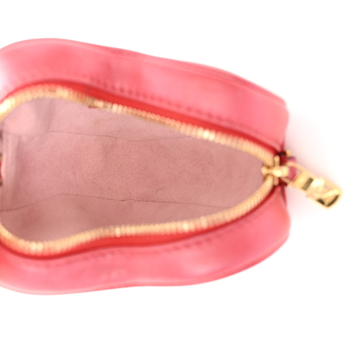 Lambskin Embossed Monogram Fall In Love Sac Coeur Heart Chain Bag Lipstick Red