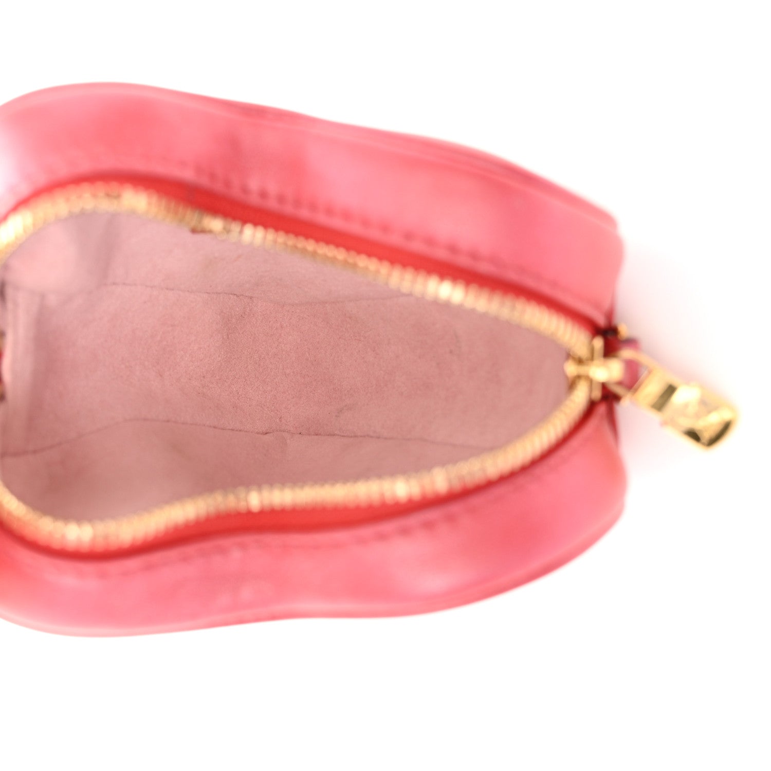 Louis Vuitton Lambskin Embossed Monogram Fall In Love Sac Coeur Heart Chain Bag Lipstick Red 5 of 12