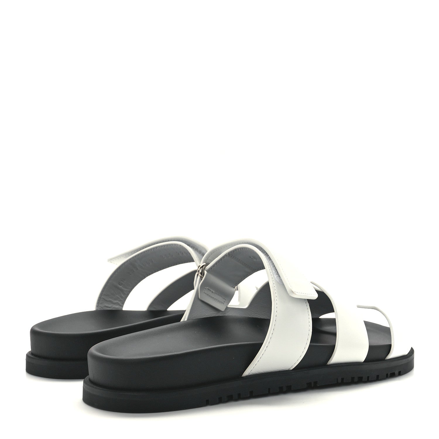 Hermes Calfskin Womens Chypre Sandals 38.5 White 4 of 9