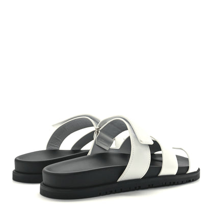 Hermes Calfskin Womens Chypre Sandals 38.5 White 4 of 9