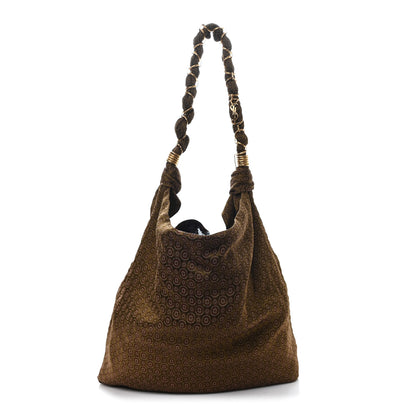 Saint Laurent Jacquard Medaillons Geometrique Medium Amalia Hobo Military Red 1 of 13