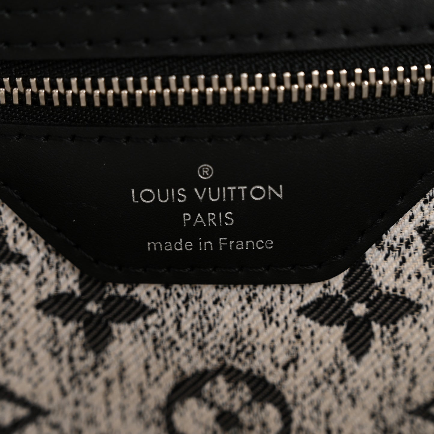 Denim Monogram Jacquard Neverfull MM  Grey