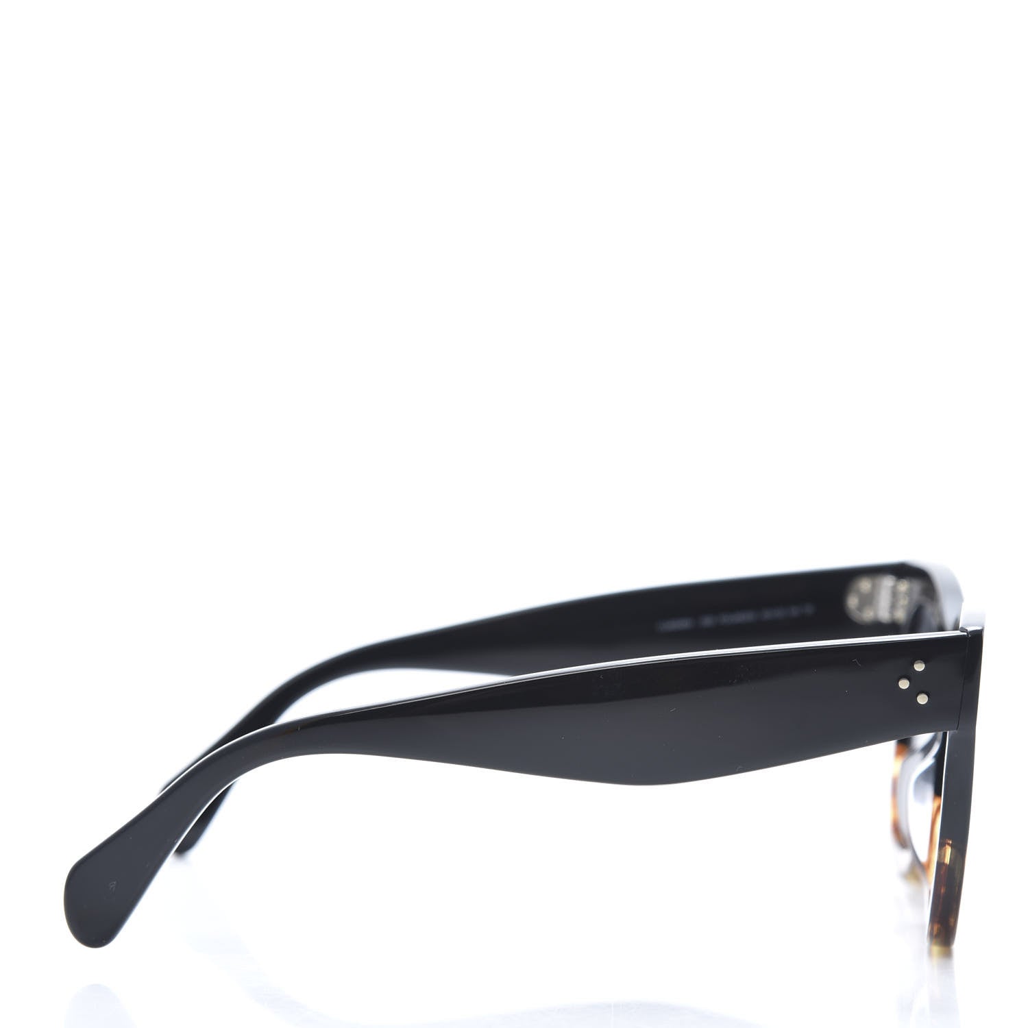 Celine Acetate Polarized Cat Eye Sunglasses CL4004IN Havana Black 3 of 6