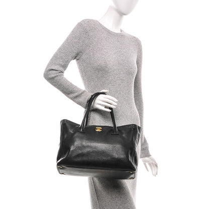 Chanel Calfskin Cerf Executive Shopper Tote Black 2 of 7