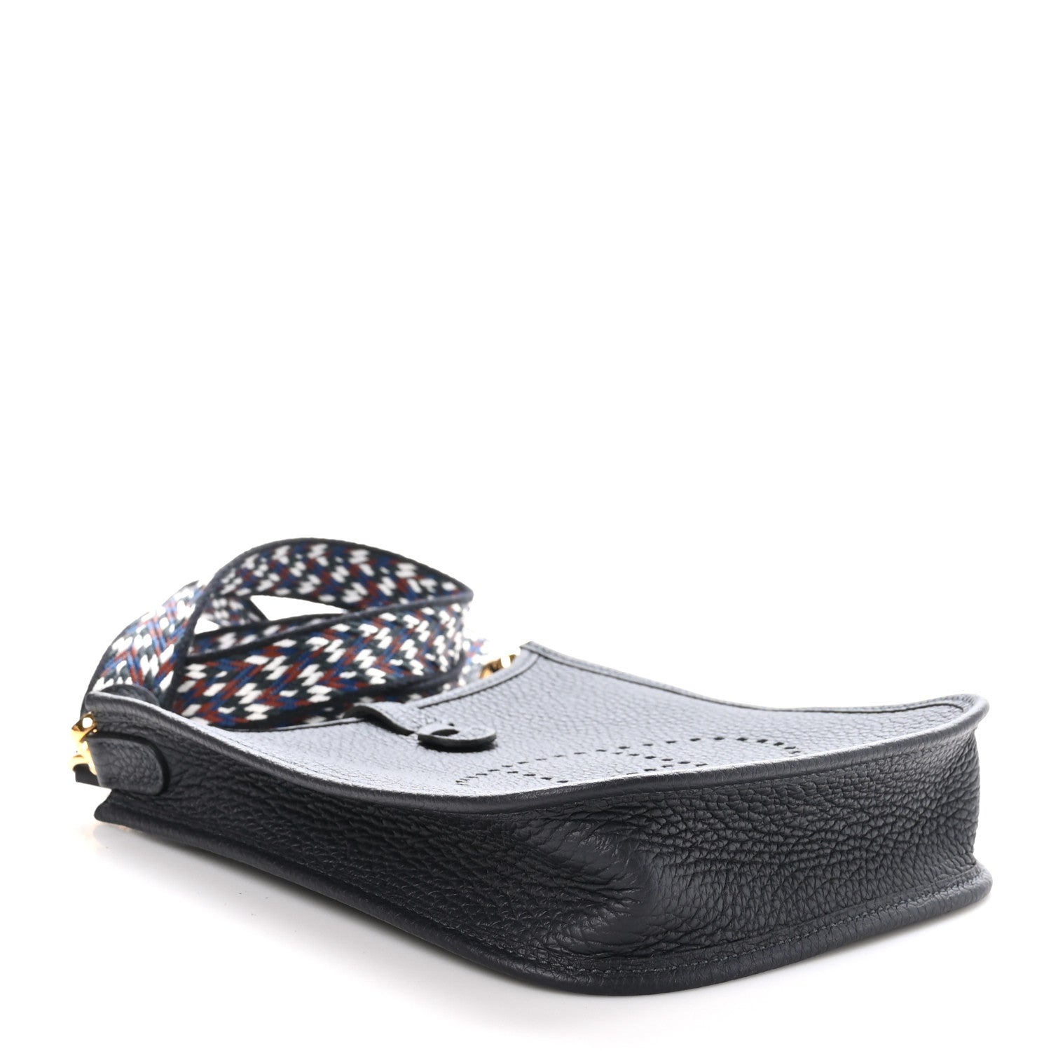 Hermes Taurillon Clemence Zigzag Evelyne TPM Caban Black Bleu Zellige Indigo 4 of 10