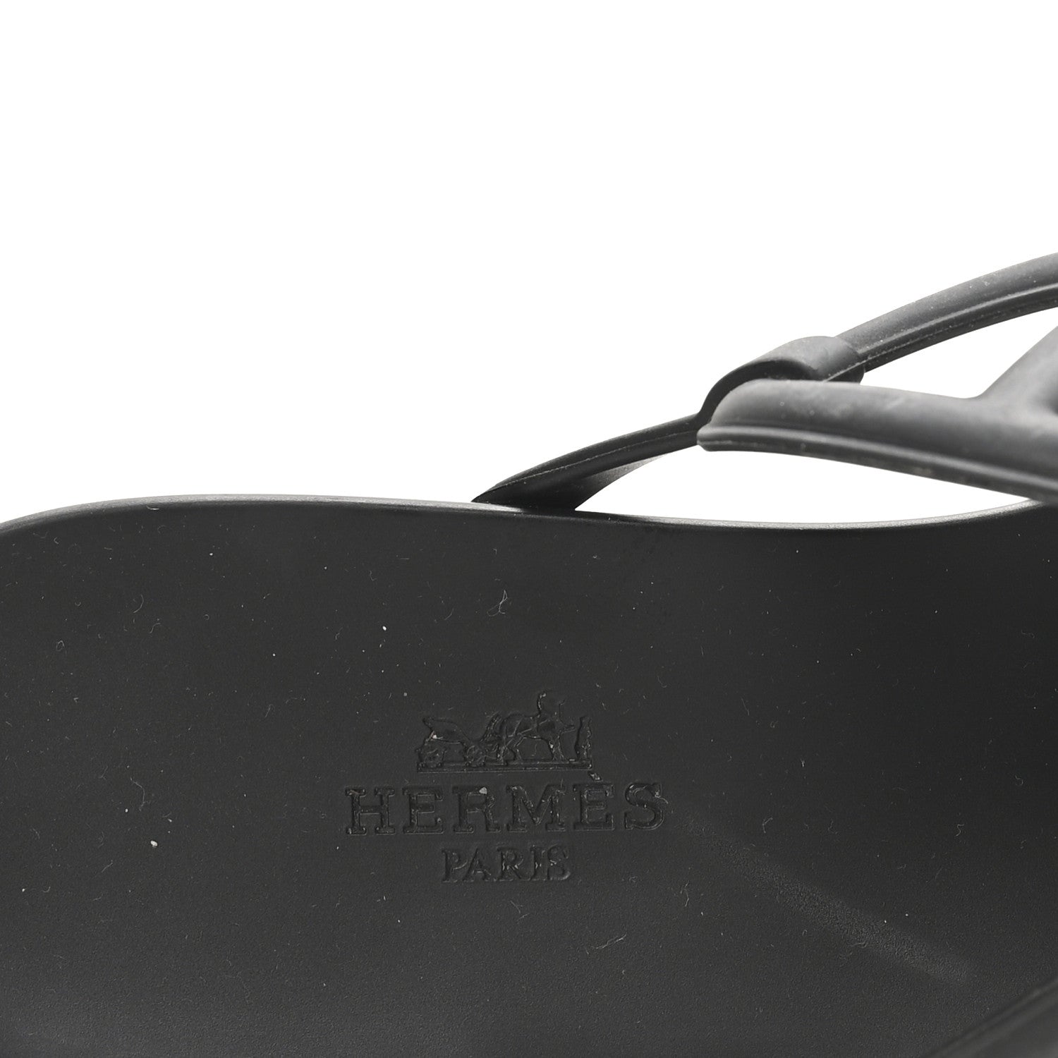 Hermes Rubber Womens Egerie Sandals 40 Black 7 of 10