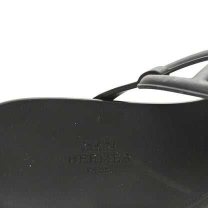 Hermes Rubber Womens Egerie Sandals 40 Black 7 of 10