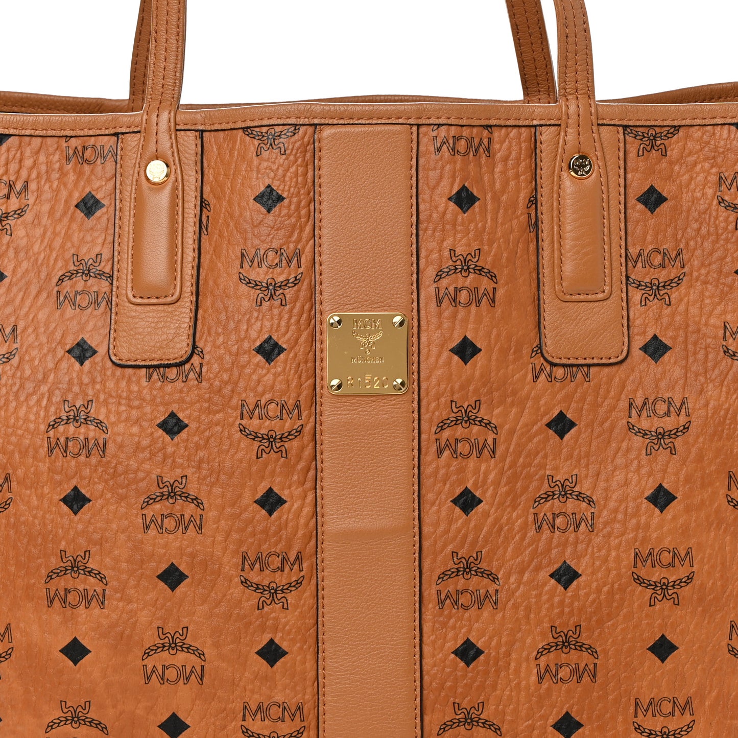 Visetos Medium Liz Reversible Shopper Tote Cognac