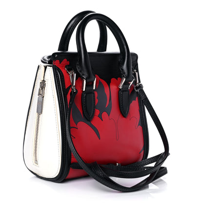Alexander McQueen Calfskin Floral Cut Out Mini Heroine Shoulder Bag Red 3 of 11