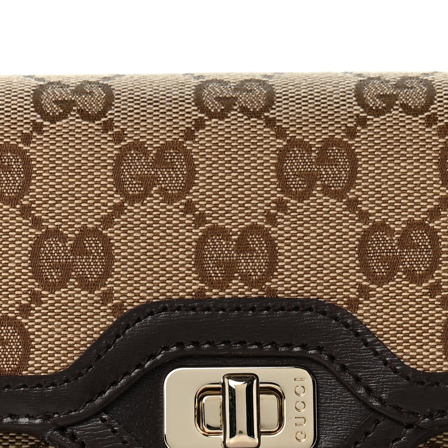 GG Monogram Mini Luce Shoulder Bag Beige Ebony