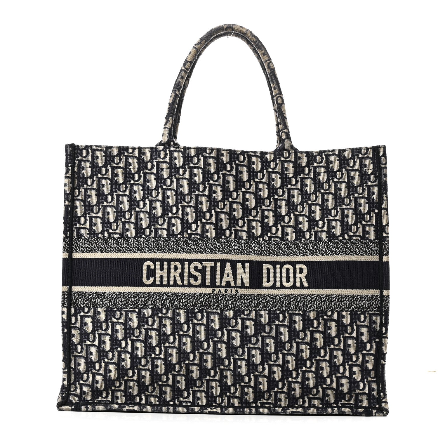 Christian Dior Oblique Large Book Tote Blue Multicolor 1 of 10