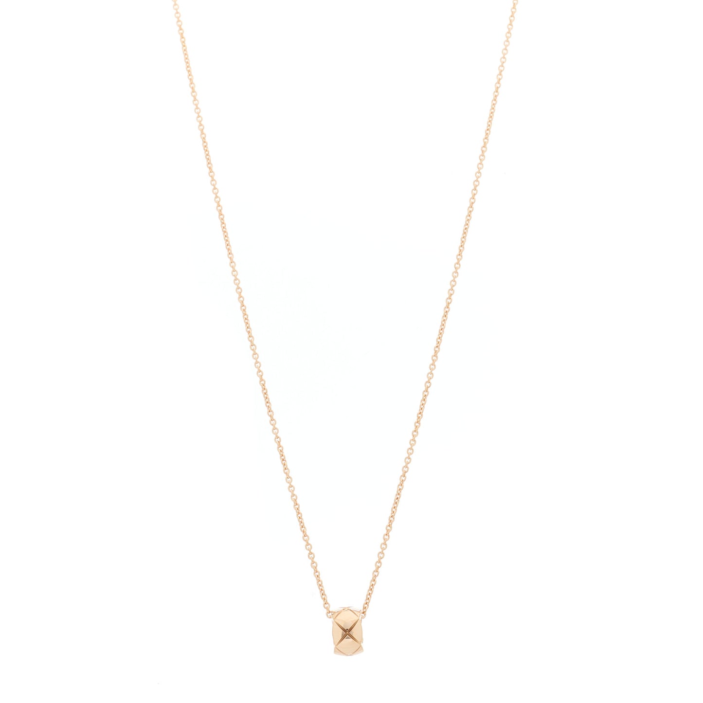 18K Yellow Gold Coco Crush Round Pendant Necklace