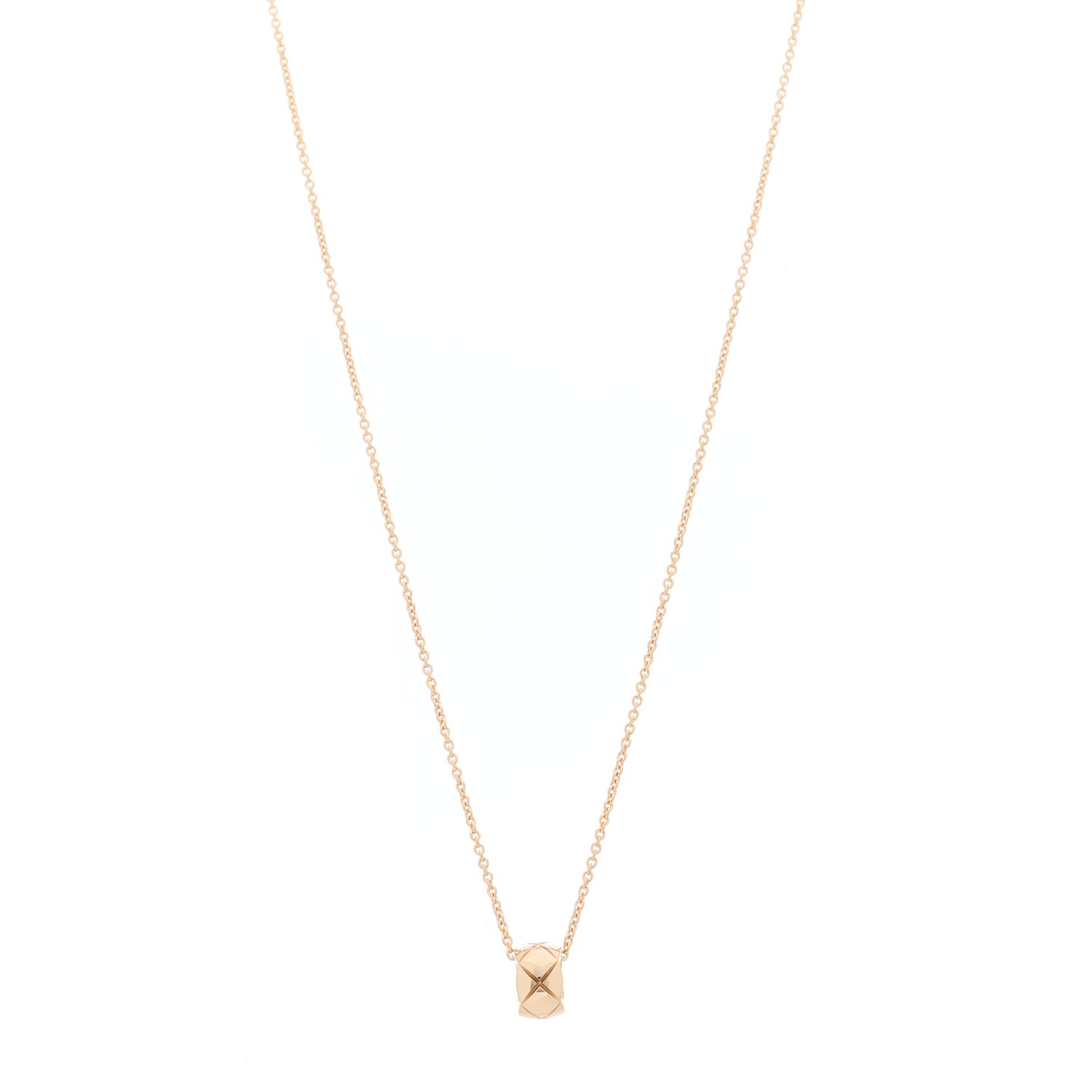 Chanel 18K Yellow Gold Coco Crush Round Pendant Necklace 1 of 5