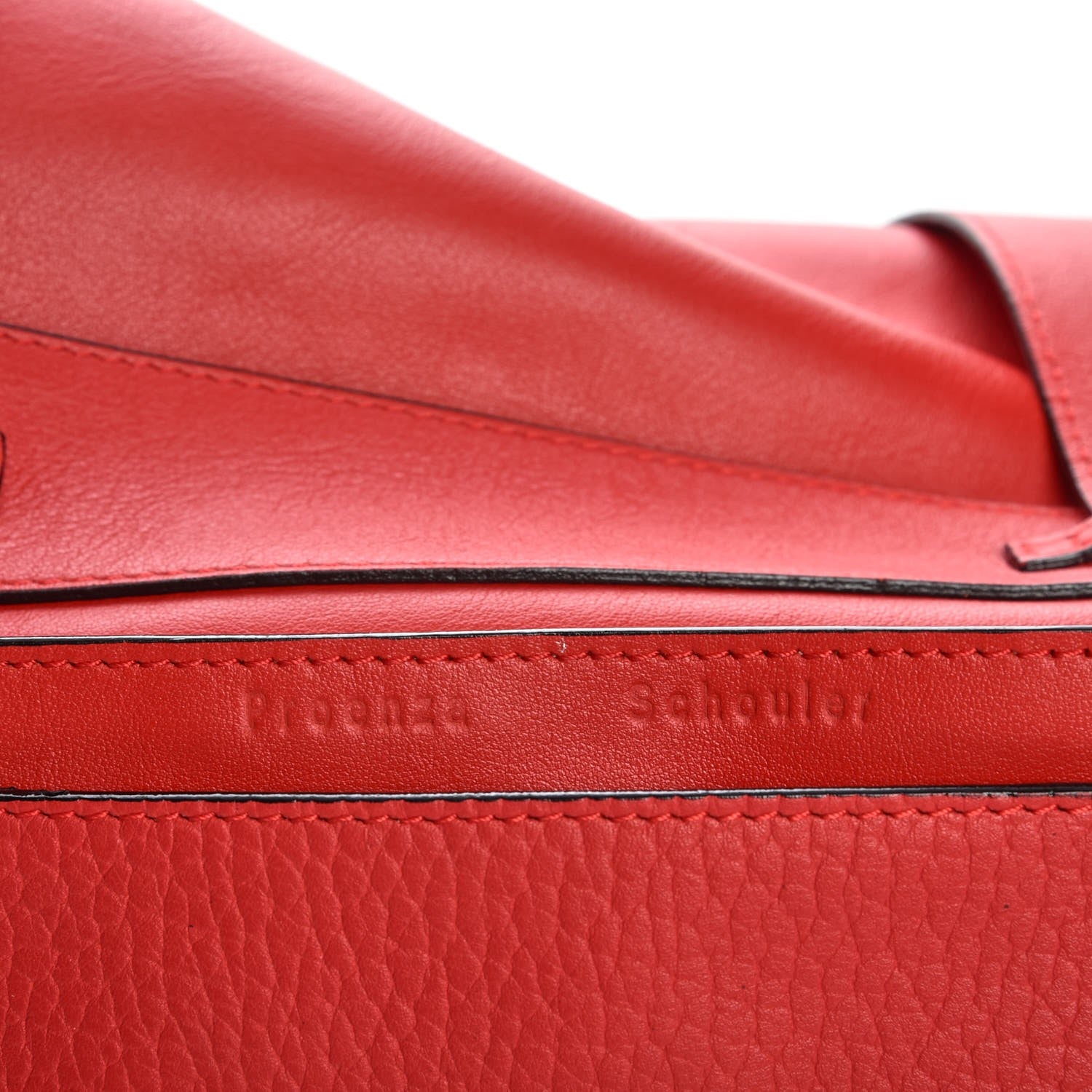 Proenza Schouler Pebbled Calfskin Double Sided PS Courier Bag Red 6 of 7