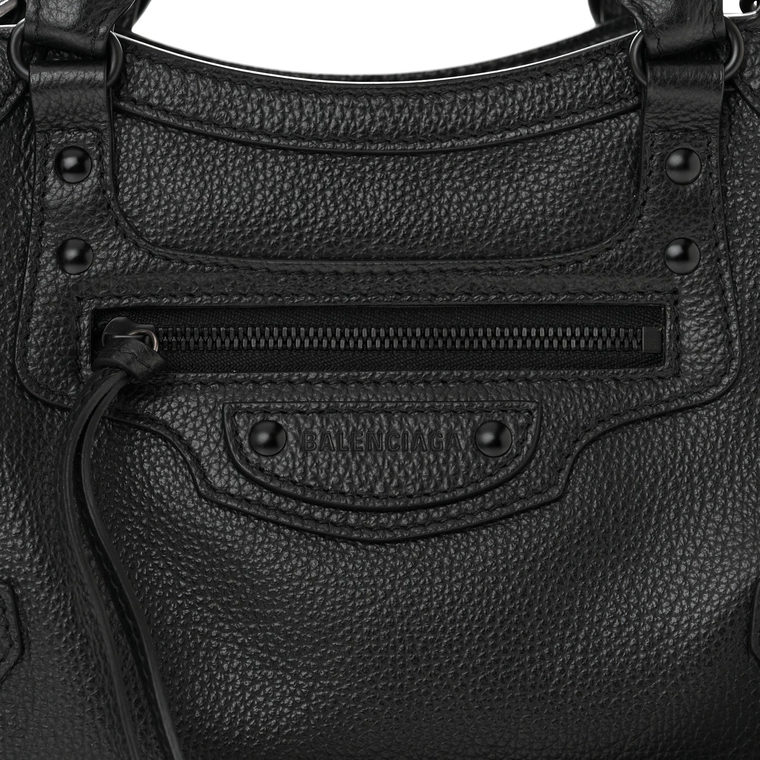 Balenciaga Grained Calfskin Neo Classic Black Hardware XS City Black 8 of 10