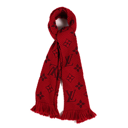 Louis Vuitton Wool Silk Logomania Scarf Rubis 1 of 3