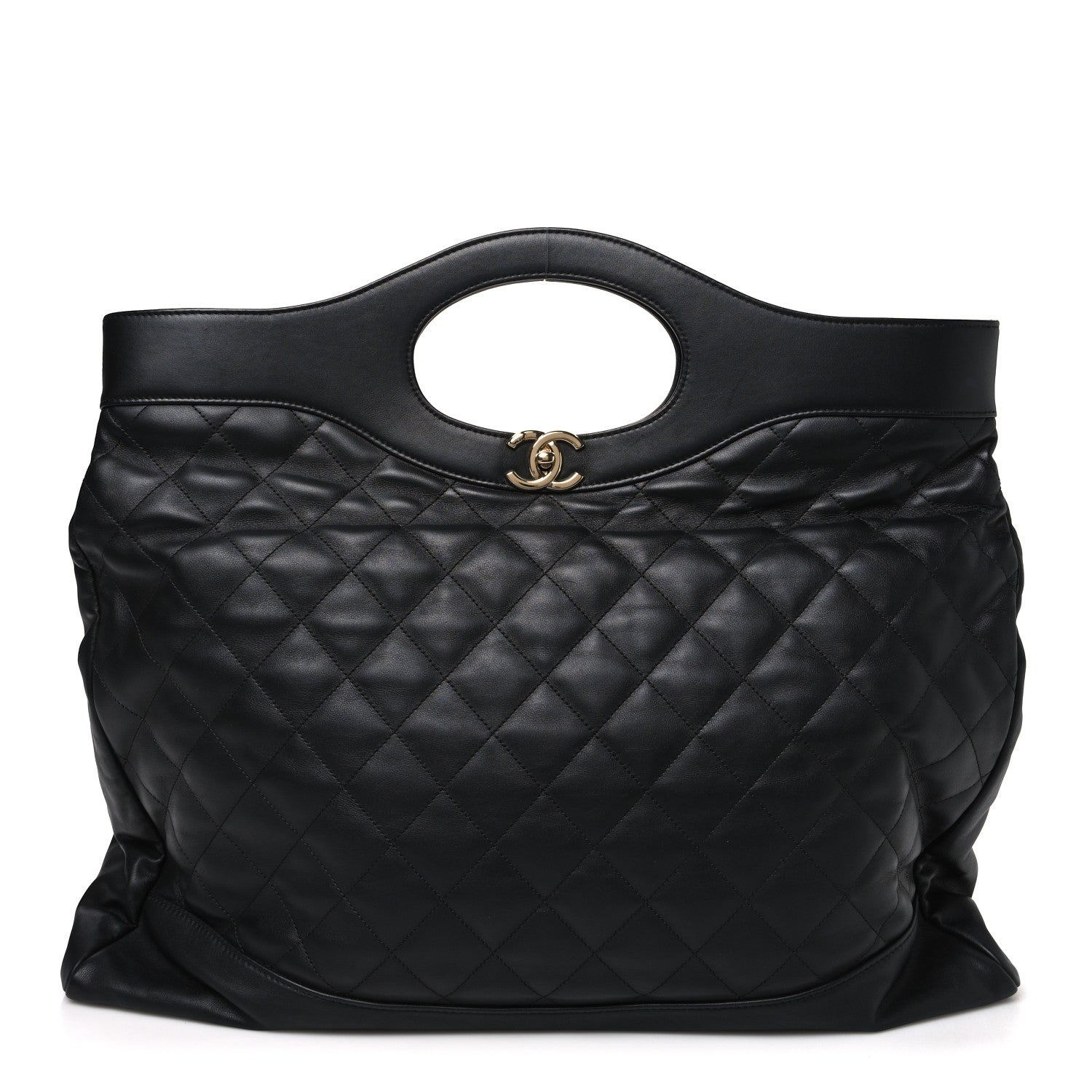 Chanel Lambskin Quilted Large 31 Shopping Bag Black 1 of 9