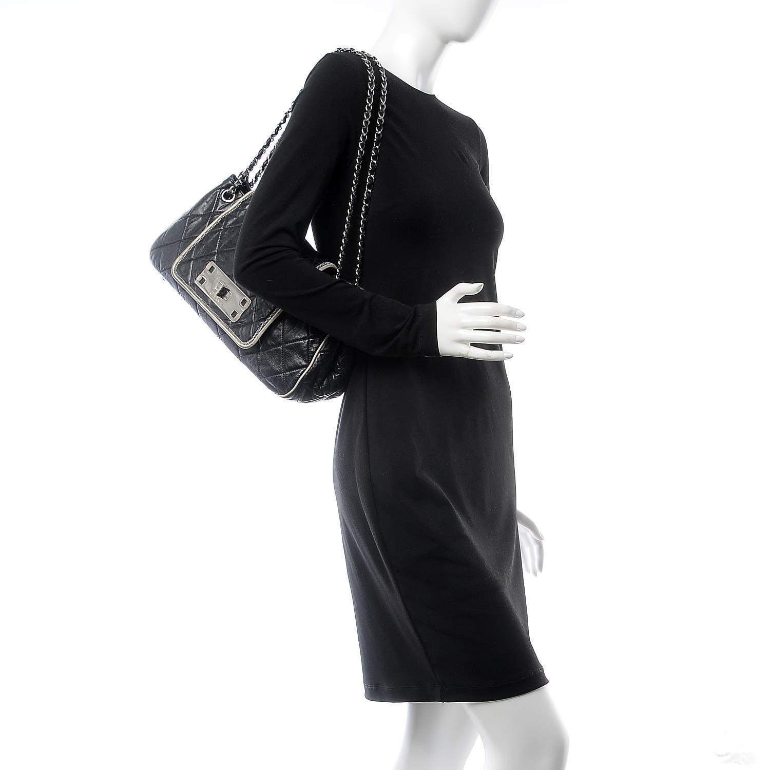 Chanel Lambskin Quilted East West Accordion Flap Black 2 of 18