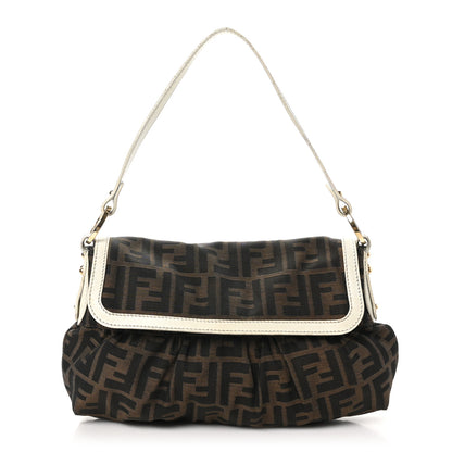 Fendi Zucca Cuoio Lucido Small Chef Shoulder Bag Tobacco White 1 of 10