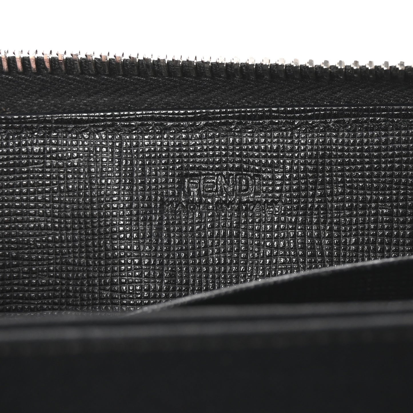 Vitello Elite Mink Fur Studded Karlito Zip Around Wallet Black