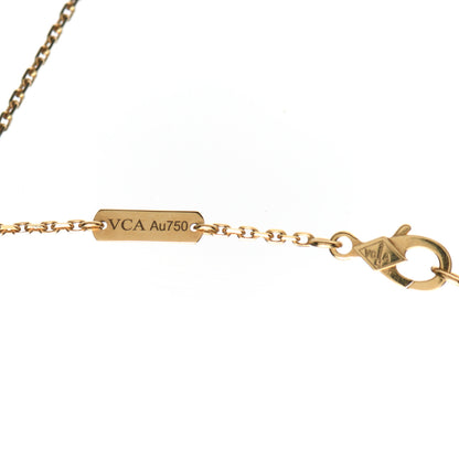 Van Cleef & Arpels 18K Yellow Gold Mother of Pearl Lucky Alhambra Butterfly Pendant Necklace 4 of 6