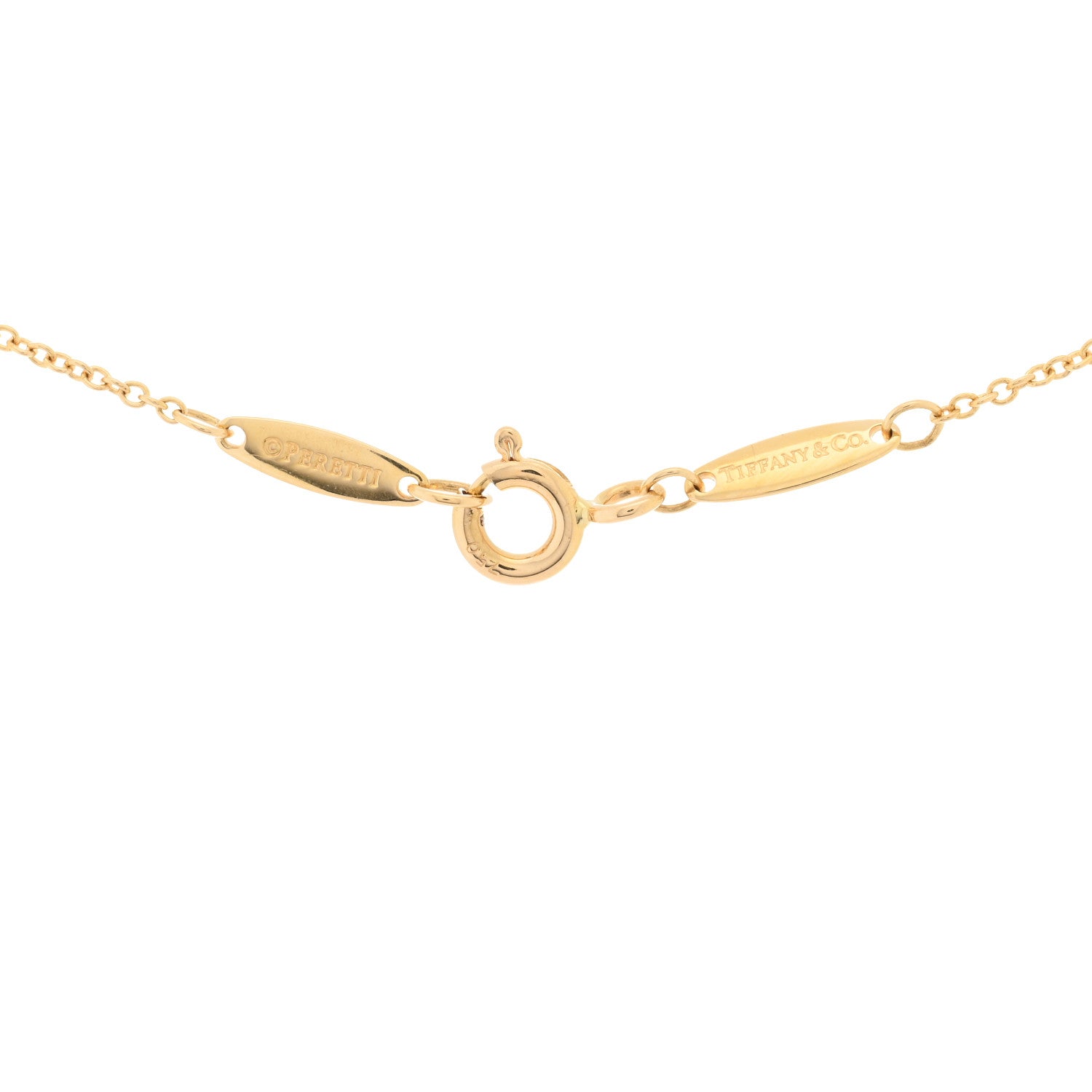 Tiffany 18K Yellow Gold Diamond .08ct Elsa Peretti Diamonds by the Yard Pendant Necklace 3 of 3