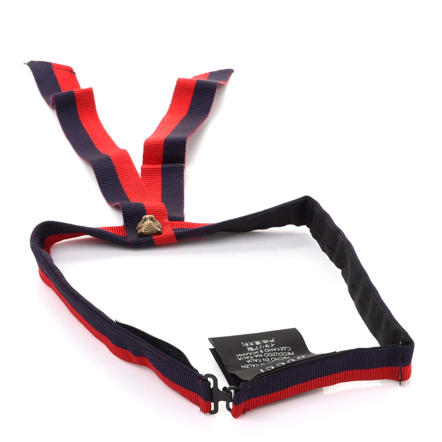 Grosgrain Web Feline Neck Bow Blue Red