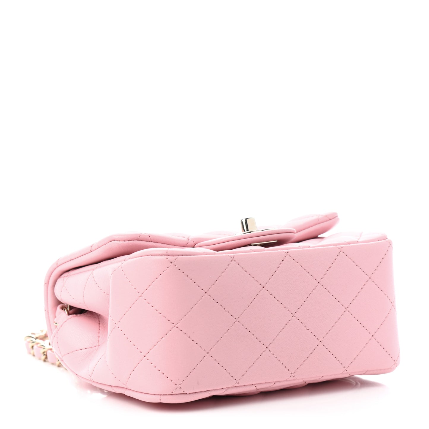 Lambskin Quilted Mini Square Flap Pink