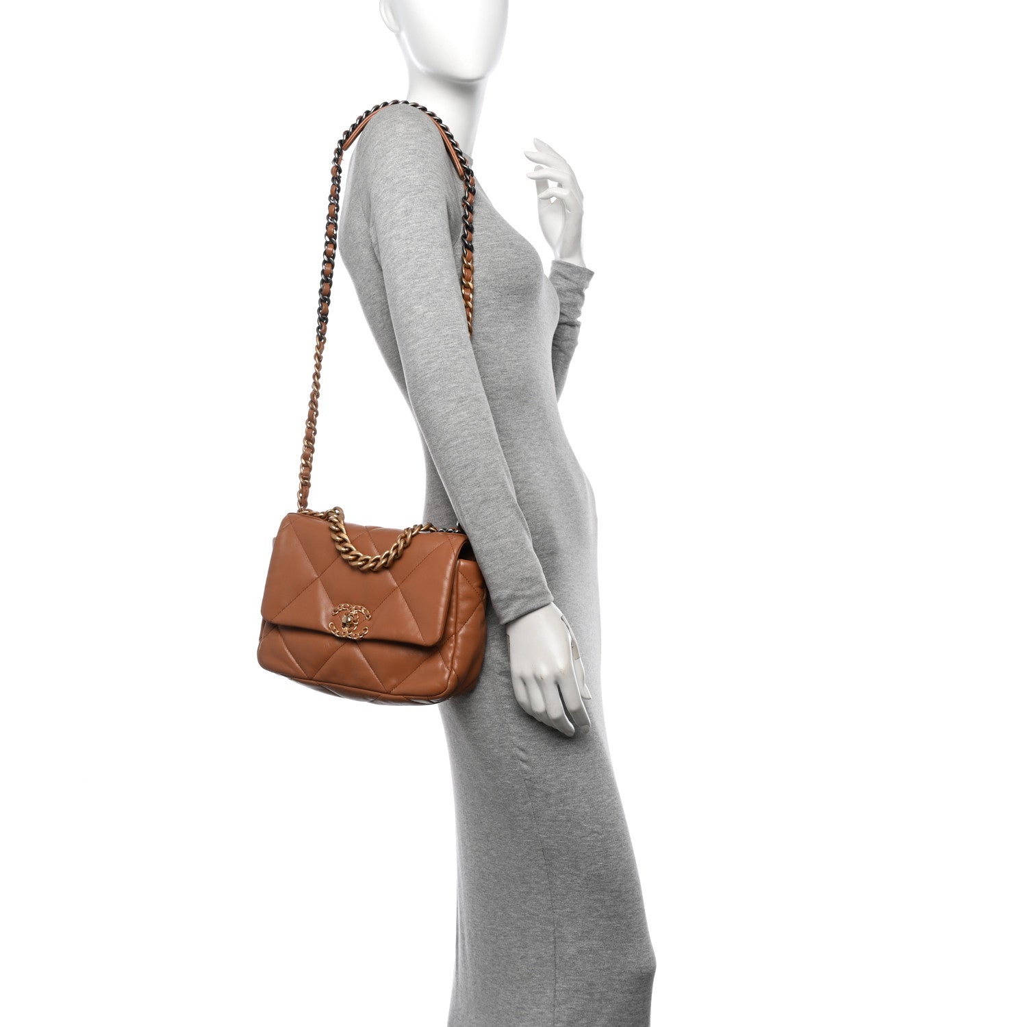 Chanel Lambskin Quilted Medium Chanel 19 Flap 2 of 13