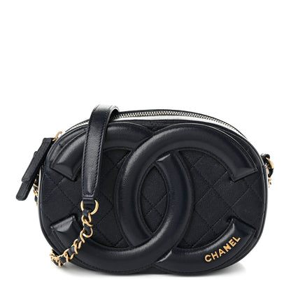 Chanel Lambskin Quilted Coco Midnight Camera Case Navy 1 of 10