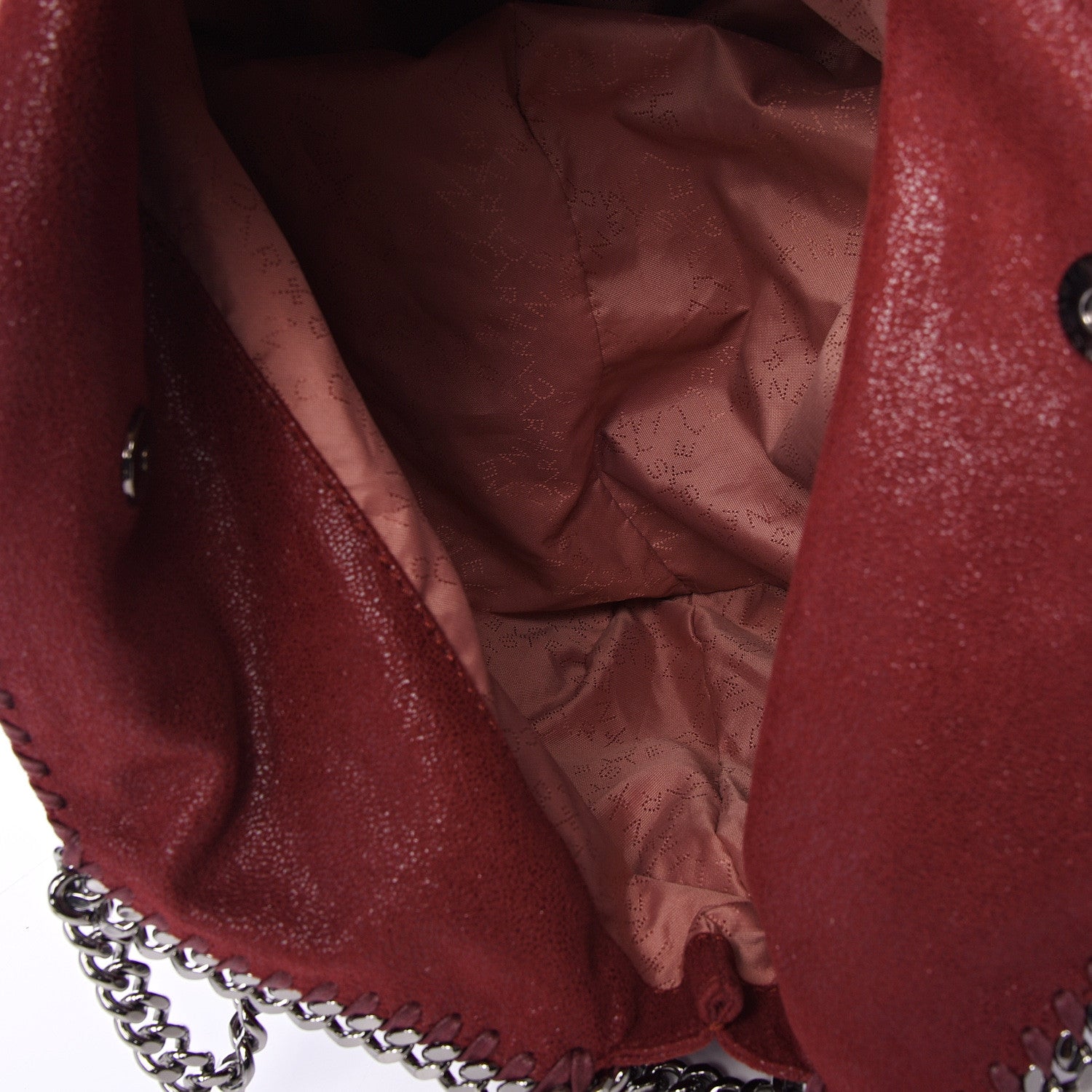 Stella McCartney Shaggy Deer Falabella Fold Over Tote Burgundy 5 of 10