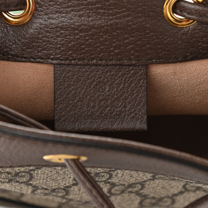 Gucci GG Supreme Monogram Web Mini Ophidia Bucket Bag Brown 6 of 10