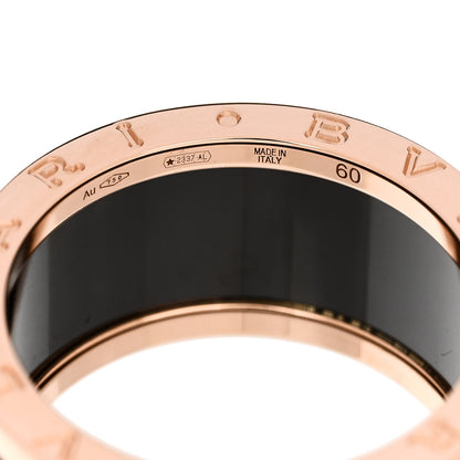 Bulgari 18K Rose Gold Black Ceramic B.Zero1 Four-Band Ring 60 9 4 of 6